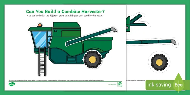 combine harvester coloring pages