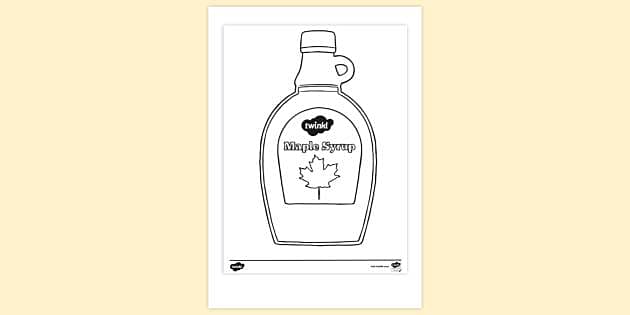 FREE! - Maple Syrup Colouring Sheet - Colouring Sheets