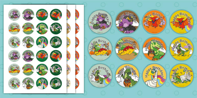 Halloween Dinosaurs | Nature Colours | Birthday Stickers