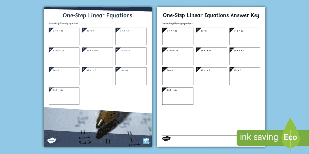 one step equations worksheet pdf math resources