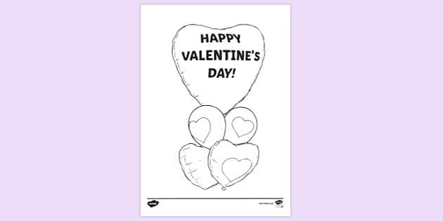 Free! - Valentine's Day Colouring Sheet 