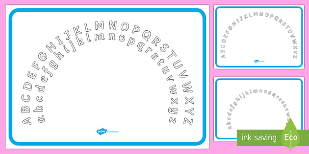 Printable Alphabet Arc