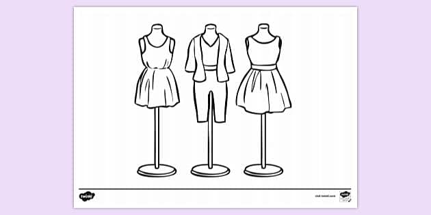 FREE! - Clothes Line with Clothes Colouring Sheet