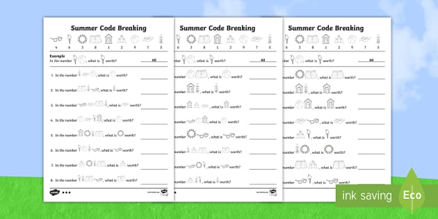 Spring Crack the Code Activity, Math