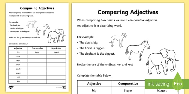 comparison-adjectives-er-est-worksheet