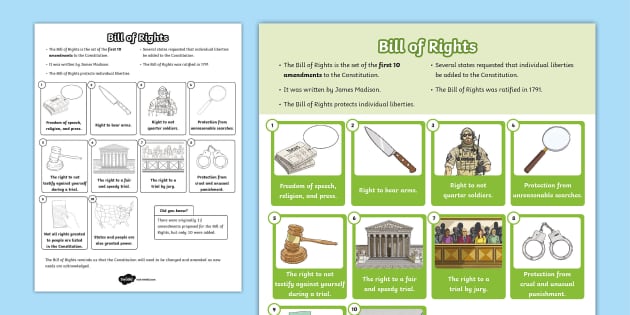 bill of rights pictures for kids