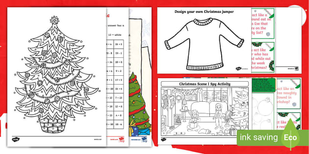 Free Christmas Resources - Festive Pack for CfE First Level