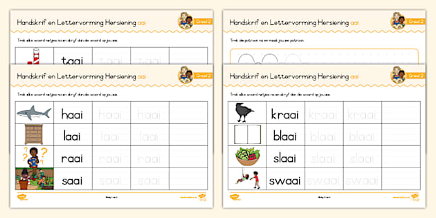 Graad 2 Klanke Handskrif En Lettervorming Aai - Twinkl