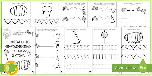 las fichas de la oruga muy hambrienta