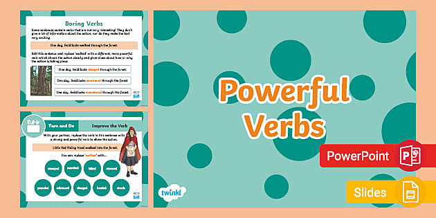 List Of Powerful Verbs For Grade 4