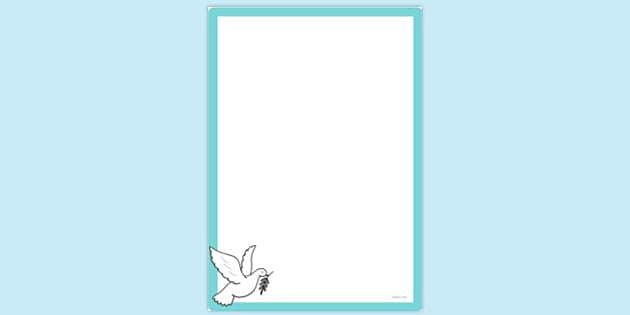 FREE! - Dove of Peace Page Border | Page Borders | Twinkl