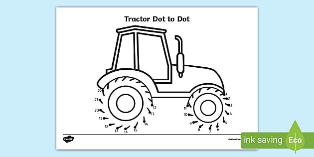 FREE! - Tractor Dot to Dot Activity | Twinkl Resources