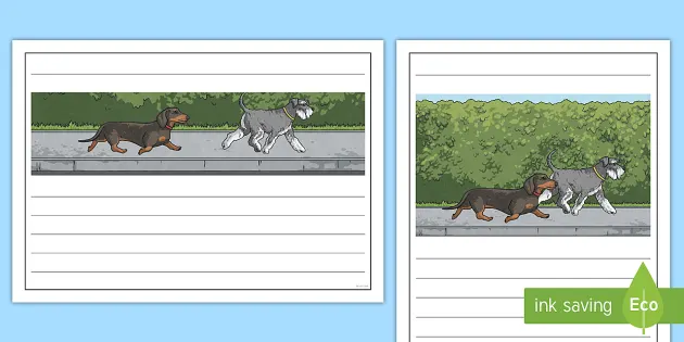 Dog Template Writing Frame (teacher made) - Twinkl