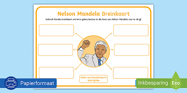 Nelson Mandela Breinkaart Aktiwiteit Teacher Made Twinkl 55 Off