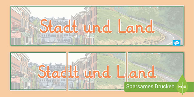 Stadt Und Land - Banner (profesor Hizo) - Twinkl