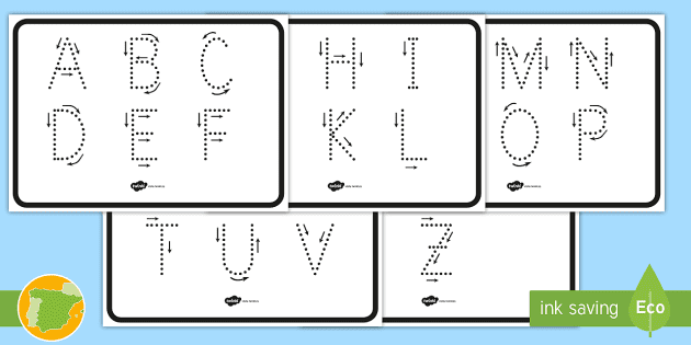 Confuso postre secuencia Tarjetas de grafomotricidad: Letras mayúsculas - Twinkl