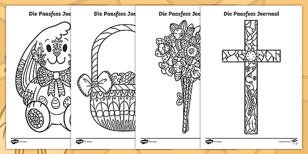 Die Paasfees Joernaal Paasfees Inkleurbladsye Twinkl