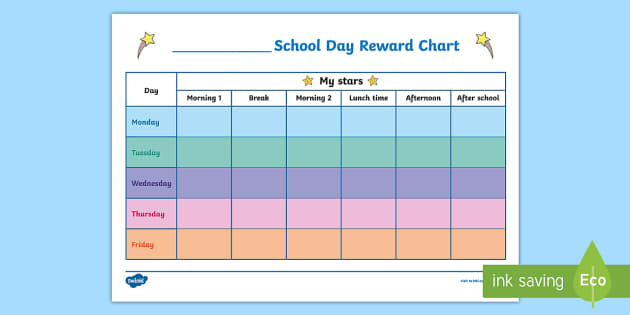 super organized chart of timetable