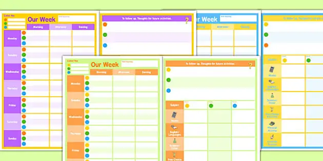 Weekly 3 Child Planner (Teacher-Made) - Twinkl