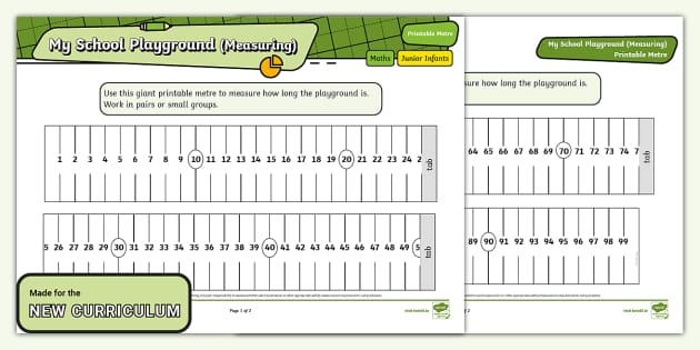 Metre Printable My School Playground (teacher Made) - Twinkl