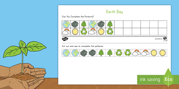 earth day abc complete the pattern activity earth day twinkl