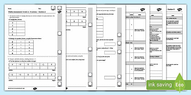 Grade 6 Maths | Exam Papers And Memos | Fractions - Twinkl