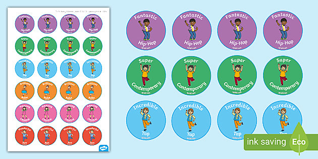 Dance Badges - Sticker Resources - Twinkl PE - KS1 - KS2