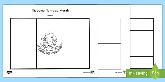 Hispanic Heritage Month Flag Coloring Sheets