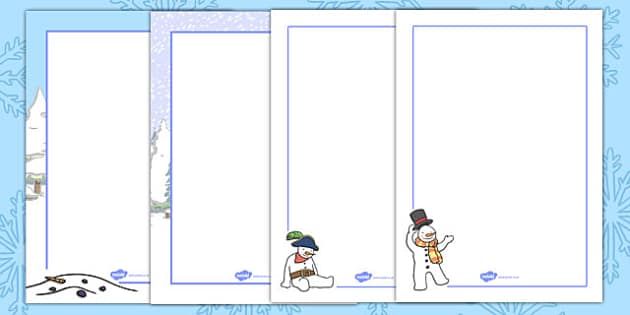 snowman page borders