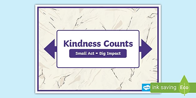 Kindness Counts Poster Teacher Made Twinkl