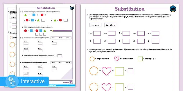white rose maths supporting year 6 algebra substitution