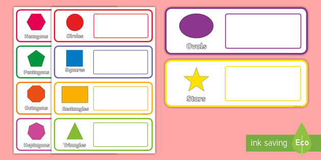 👉 Editable 2D Shapes with Labels (Teacher-Made) - Twinkl