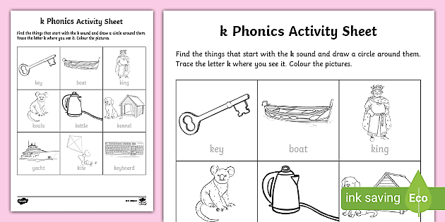 phonics k sound worksheet teacher made primary resources