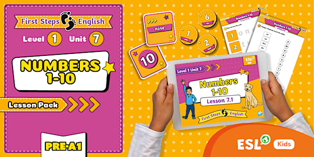 First Steps English Level 1: Unit 7 - Numbers 1-10 [Pre-A1]