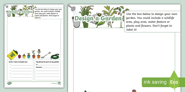 Design A Garden Worksheet Teacher Made Twinkl   T D 1686042079 Design A Garden Worksheet Ver 1 