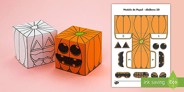 Bruxa 3D de papel para montar construir - Dia das Bruxas Actividades  Halloween - Brinquedos de Papel