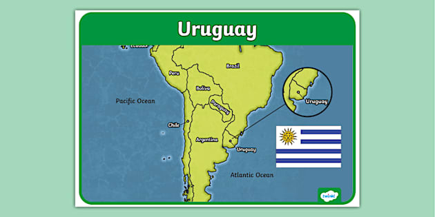 * NEW * Uruguay on a Map Display Poster (Teacher-Made)