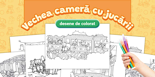 Vechea cameră cu jucării – Desene de colorat
