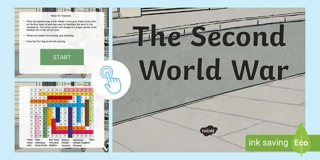 Second World War Interactive Word Search - Twinkl