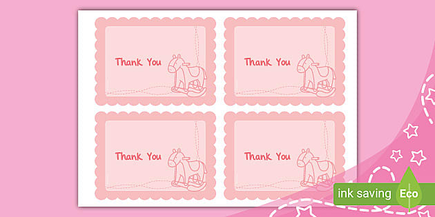 Pink Themed Thank You Cards ティーチャーメイド