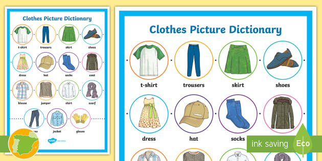 A1 Ficha de actividad: Elige la ropa correcta en inglés