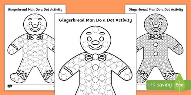 FREE! - Gingerbread Man Do a Dot Activity | Do a Dot Activity