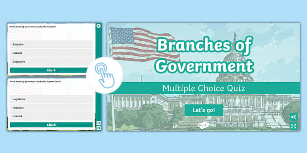 Sixth Grade Three Branches Of Government Interactive Quiz