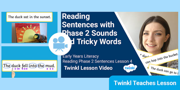 Reading Phase 2 Sentences Video Lesson 4 | EYFS Phonics