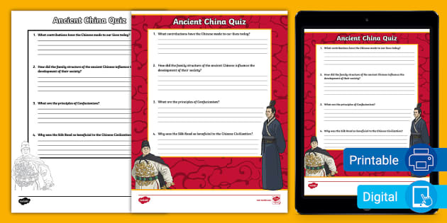 Ancient China Quiz For 6th 8th Grade Teacher Made Twinkl Ancient China Quiz For 6th 8th Grade Teacher Made Twinkl