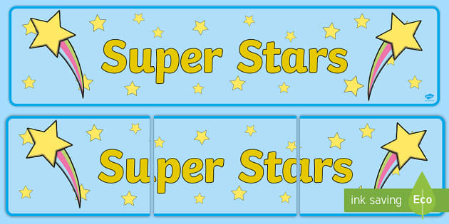 👉 Super Stars Display Banner (Teacher-Made) - Twinkl