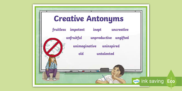 Creative Antonyms Word Mat (teacher made) - Twinkl