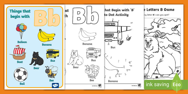 FREE! - Things That Begin With B Worksheets Pack | Twinkl