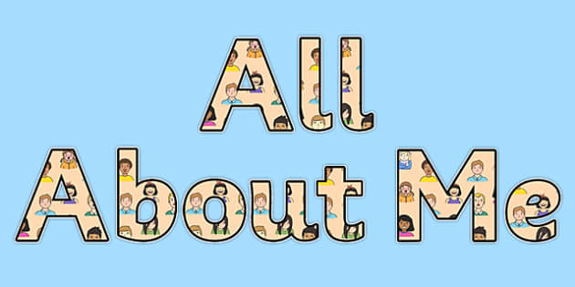 All About Me Display Lettering Sentence (teacher made)