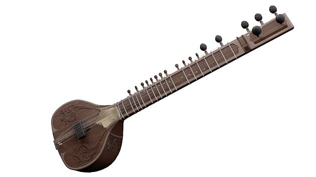 Sitar Augmented Reality (AR) 3D Model